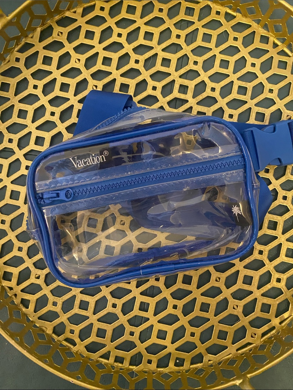 Vacation® Clear Mini Waist Bag in Blue